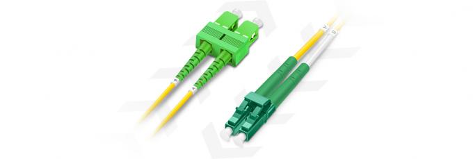 1310/1550nm LC APC προς SC APC Duplex OS2 Single Mode PVC 2.0mm Fiber Optic Patch Cable 5