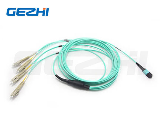 Αγορά 8F MPO-LC Staggered Harness Cable με συμμόρφωση Telcordia GR-1435-CORE για οπτικά 40G QSFP+ PLR4 σε 10G SFP+ LR διαδικτυακή κατασκευή