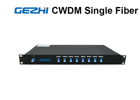 8 κανάλια CWDM Mux Demux μονοκατευθυντικό Uni - το κατευθυντικό ράφι 1RU τοποθετεί την ενιαία ίνα