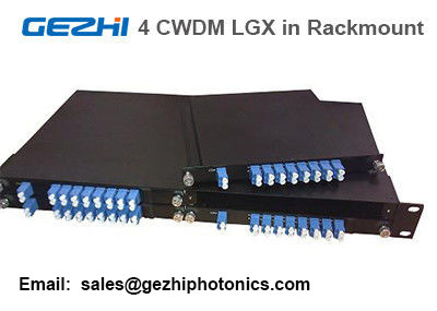 Παθητικό πλαίσιο 19» 1U Rackmount ενότητας 4pcs LGX CWDM Mux Demux 8CH