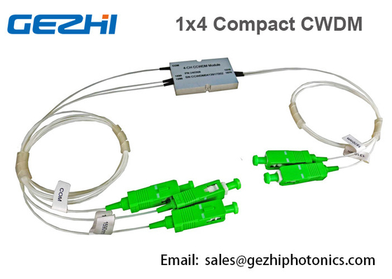 1x4 οπτική συμπαγής CWDM Mux Demux ενότητα CH για το παθητικό οπτικό δίκτυο