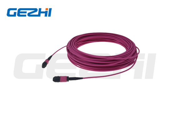 12 / 24 καλώδιο OM3 OM4 OM5 3.0mm σειράς MTP MPO καλωδίων μπαλωμάτων πυρήνων