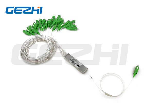SC APC 1x32 Οπτικός διαχωριστής PLC τύπου σωλήνα χάλυβα με G657A1 ίνες για εφαρμογές FTTH