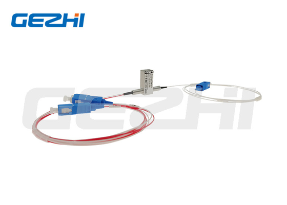 1X2 μηχανικός οπτικός διακόπτης 1310/1550nm SM 5V μη-κλείνοντας με το μάνταλο 0.5m με/χωρίς συνδετήρα