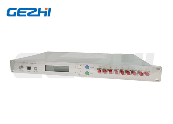 οπτικός διακόπτης ινών 1x8 1x16 rackmount για τον έλεγχο