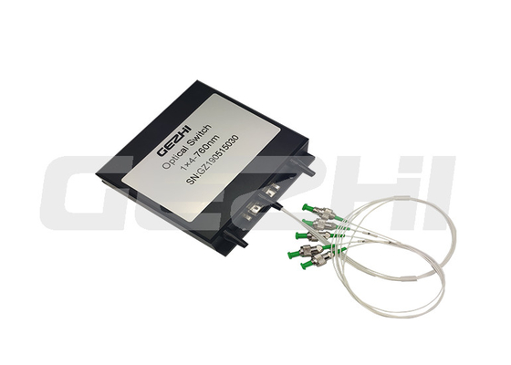 Μεγάλη απομόνωση καναλιών 1x4 Ethernet σε ινώδη διακόπτη Μηχανική οπτική μονάδα διακόπτη