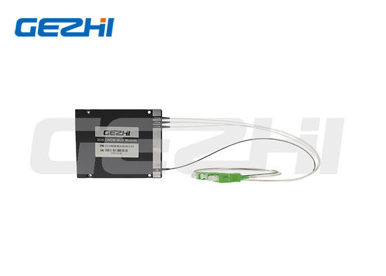 Κιβώτιο ABS ενότητας 3CH CWDM Mux με το προσαρμοσμένο μήκος κύματος και το συνδετήρα
