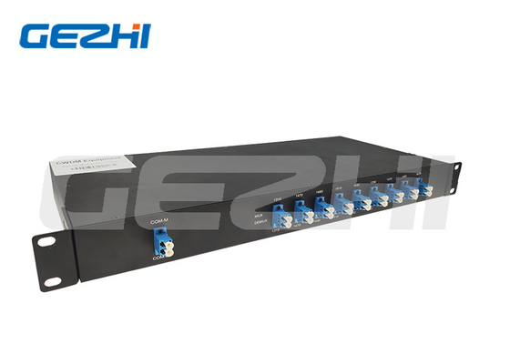1U Τάξι Rackmount 1470-1610nm Fiber Multiplexer 8ch CWDM Mux/Demux LC/UPC SMF-28e Ή προσαρμοσμένο για συστήματα PON CATV