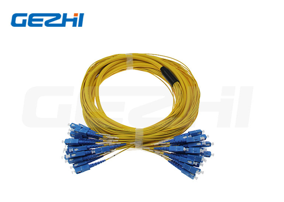12 πυρήνες SingleMode Indoor Fiber Optic Patch Cord με συνδετήρα SC