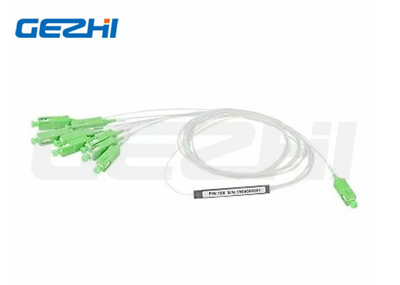 1x8 10,3dB απώλεια εισαγωγής SC/APC G657A1 Χάλυβα Tube PLC Splitter για δίκτυα FTTx