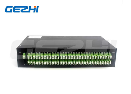 1x128 Rack Mount PLC Splitter με χαμηλή απώλεια εισαγωγής για δίκτυα οπτικών ινών