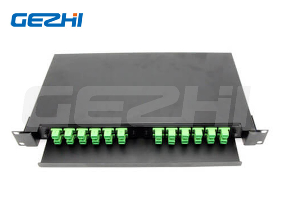 19' 1RU Slide Rail Rack Mount Fiber Optic Patch Panel - 2 μεταλλικά FAP