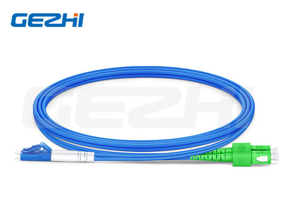 LC UPC σε SC APC Duplex OS2 Μοναδικός τρόπος θωρακισμένο LSZH 3.0mm Fiber Patch Cable για εσωτερική χρήση