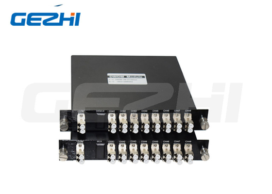 Διπλή ίνα LGX ενότητας CH41-CH48 8CH DWDM Mux Demux με τους συνδετήρες μετάλλων