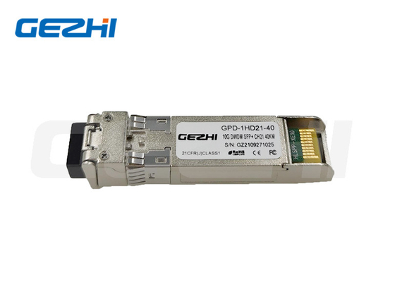 10G DWDM SFP+ Πληροφορητές 40KM 16dB EML C-Band 50GHz 100GHz 200GHz Δίκτυο ITU