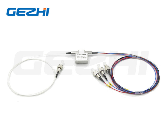 Κλειδώματος 5V 850nm Multimode1x3 Τ-τύπου Μηχανικός Οπτικός Διακόπτης με FC/APC