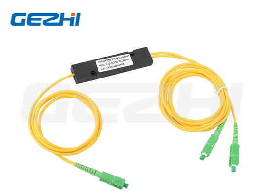 OEM οπτικό διαχωριστικό ινών, μονοδιάστατο SC / APC 1x2 PLC διαχωριστικό