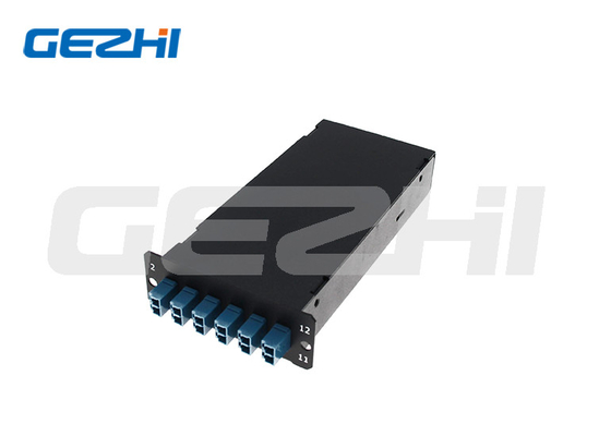12 πυρήνες LC Fiber Optic Lgx Cassettes FTTH Fiber Optic Indoor Fiber Termination Box