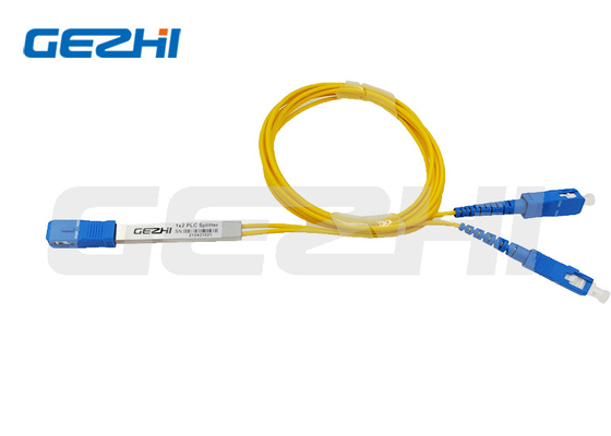 1*2 Χάλυβα τύπου σωλήνα PLC διαχωριστής οπτικών ινών για τη διανομή οπτικού σήματος