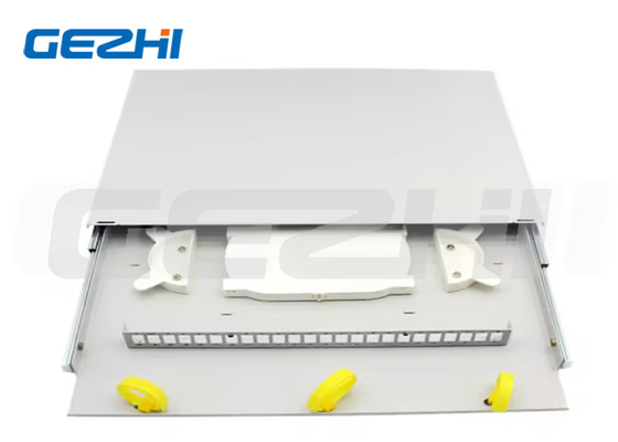 19 ιντσών 1U Slide Rail Rack Mount Full Cover Fiber Optic Patch Panel (Παγκόσμιο Πίνακα Φυτικών Οπτικών Φυτών)
