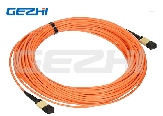 LSZH Fiber Optic Patch Cord 24F MPO θηλυκό σε MPO θηλυκό 3.0mm καλώδιο κορμού