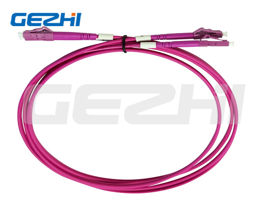 OM4 Πολυδιάστατο LC LC Duplex Patch Cord 15M LSZH Δαχτυλίδη οπτικής ινών