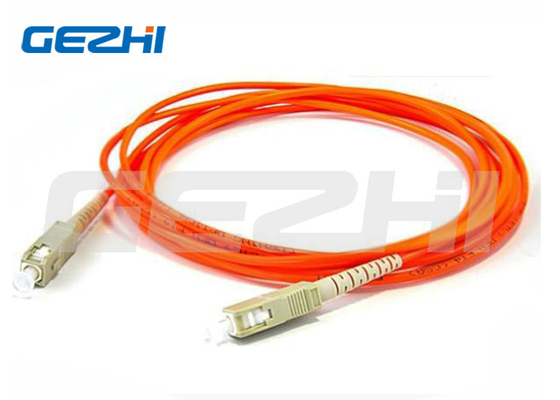 SC Style SX/DX MM Orange Fiber Optic Cable Patch Cord με επαναληψιμότητα ±0,1 dB
