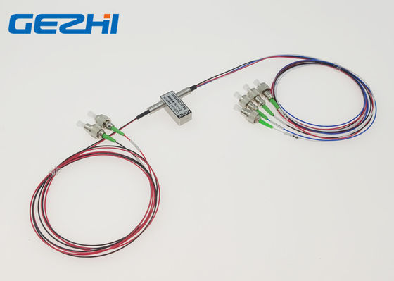 1550nm 1 διπλοί 2x4 διακόπτες οπτικών ινών μέτρων FC/APC