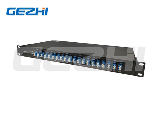 παθητικός DWDM Mux προσαρμοστής μεταφορών LC UPC 1x8 DWDM σε 19» 1U